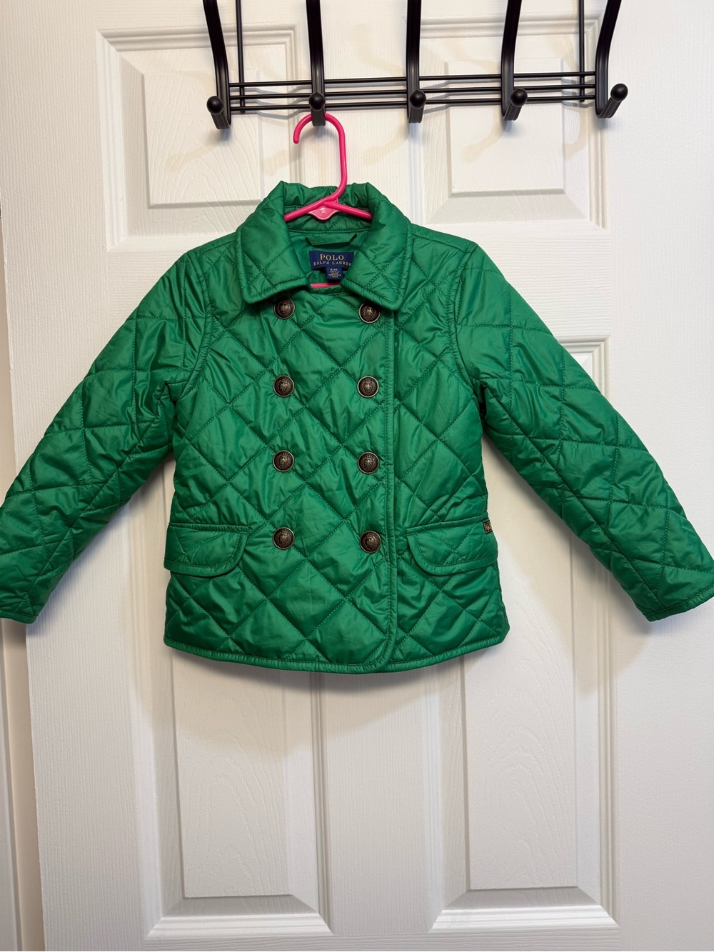 Polo Ralph Lauren Girls Quilted Double-Breasted Jacket